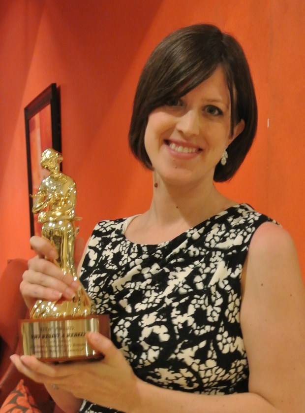 Leah Ashton with her RITA award